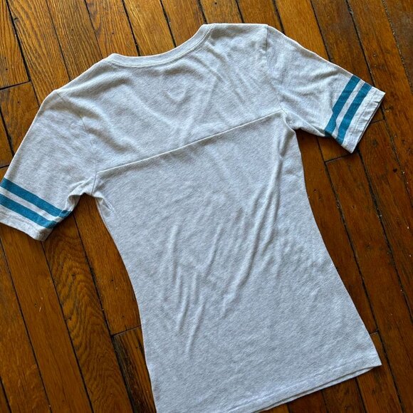 Vintage Y2K Nike Athletic Dept. 1972 Football T Shirt Women XS Heather Grey Blue - Picture 5 of 6